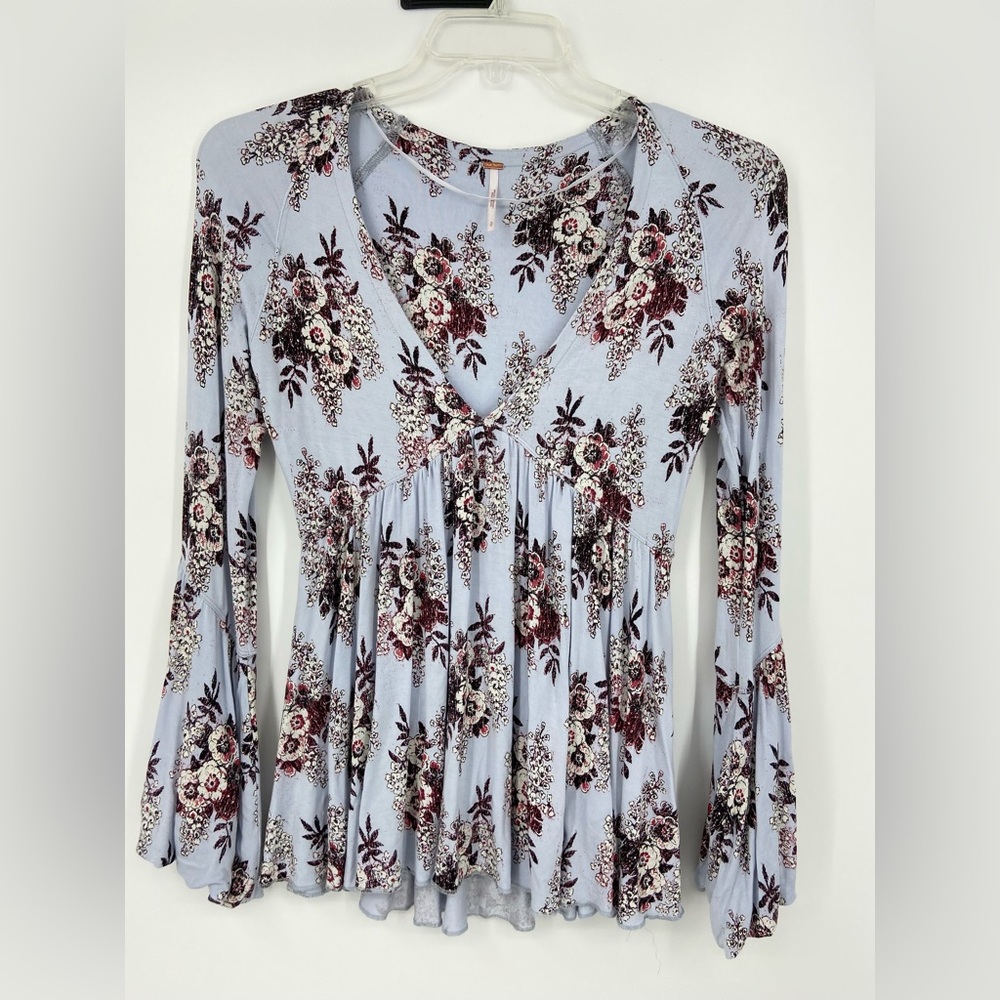 Free People, women’s Top, bell sleeves, v neck, size S